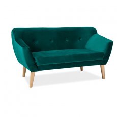 Прямой диван Bergen 2 Velvet Зеленый