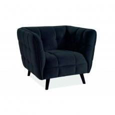 Кресло Castello Velvet 1 Черный
